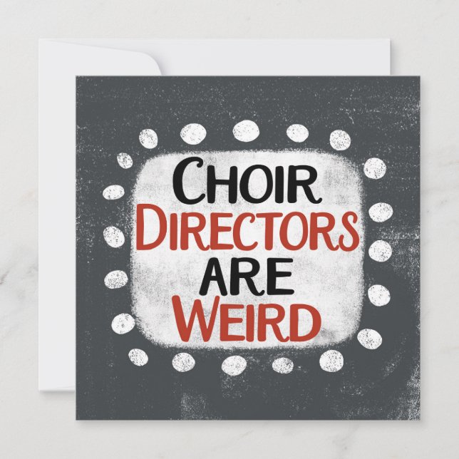 Les Réalisateurs De Chorale Sont Une Carte De Voeu (Devant)