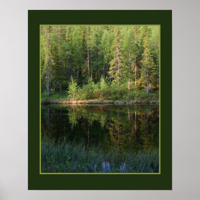 Les réflexions de la nature poster personnalisé (Devant)