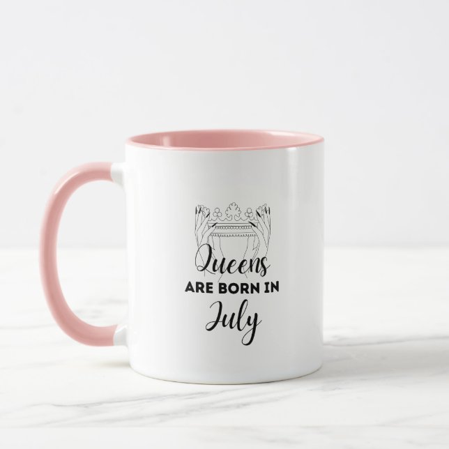 Les reines naissent en juillet Tasse cadeau d'anni (Gauche)