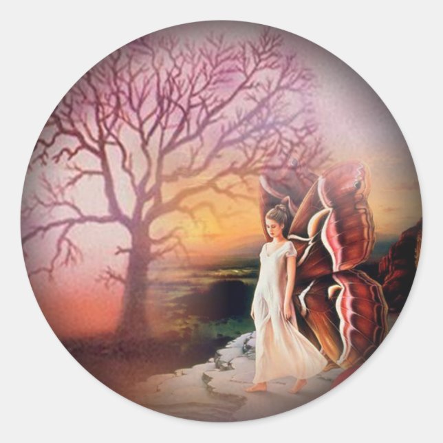 Les rêves papillon se déclinent en Stickers ronds  (Devant)