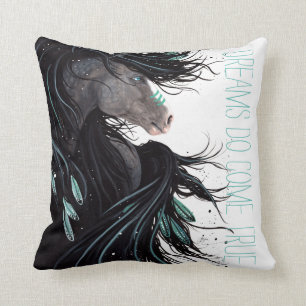 Les rêves viennent véritable coussin de cheval p