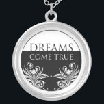 Les rêves viennent vrai - collier de citation de 3<br><div class="desc">Portez un collier de citation de trois mots pour motiver et s'inspirer ou pour les donner comme cadeau unique et mémorable à votre famille et amis. Le collier de message avec les conceptions originales combinent l'inspiration avec la beauté</div>