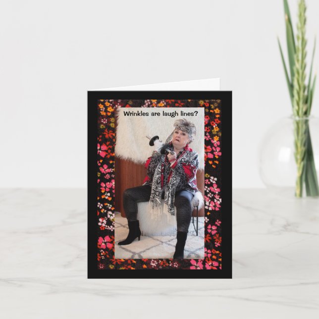 Les rides sont des rires ? Pas de carte de voeux d (Devant)