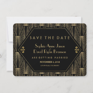 Les Roaring 20s Gatsby Art Déco Save The Date