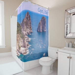 Les rochers Faraglioni de Capri Rideau de douche