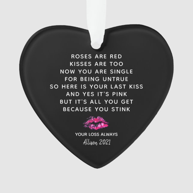 Les Roses Amusants Sont Red Poem Boyfriend Nom de  (devant)