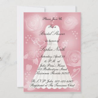 Les roses rougissent invitation de Fête de la