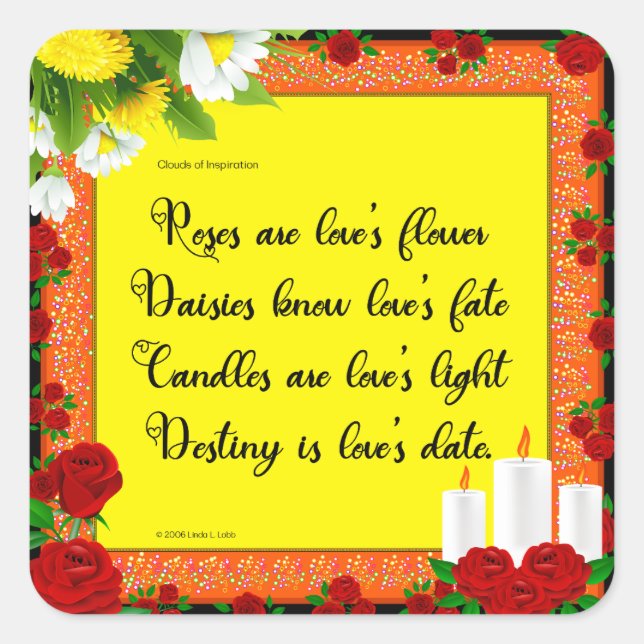 Les roses sont les stickers de fleurs de l'amour (Devant)