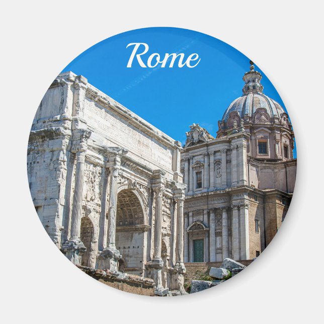 Les ruines du Forum Romain à Rome, Italie Magnet (Devant)