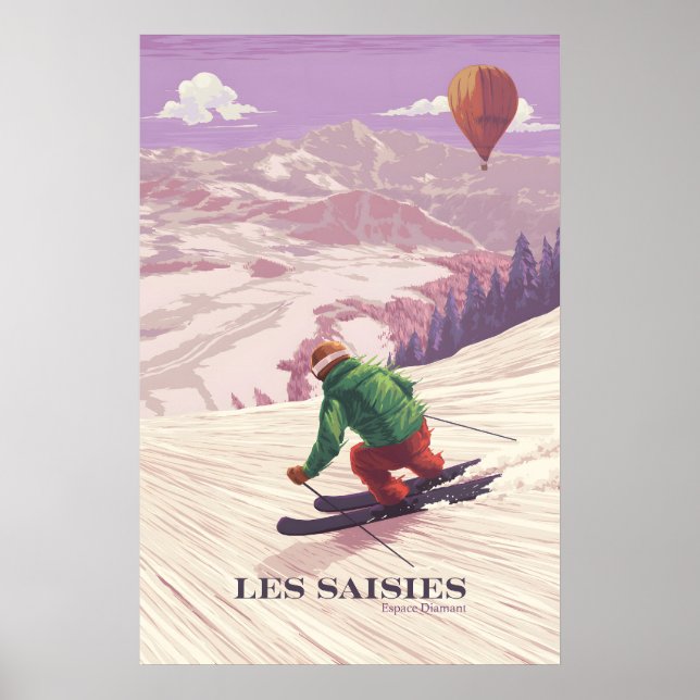 Les Saisies France Station de Ski Affiche (Devant)