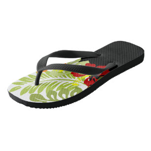 Les sandales à tongs de style tropical amusant