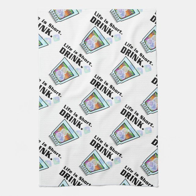 Les SERVIETTES de BARRE de COCKTAIL, la vie est (Vertical)