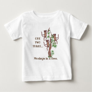 Les singes dans un arbre Baby Fine Jersey T-shirt