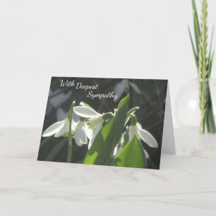 Les Snowdrops Cust. Carte de symboles de texte