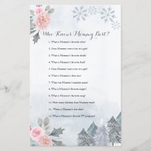 Les Snowflakes Winter Floral Qui Connaît Mommy Mei