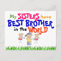 Les soeurs ont la meilleure carte postale de frère