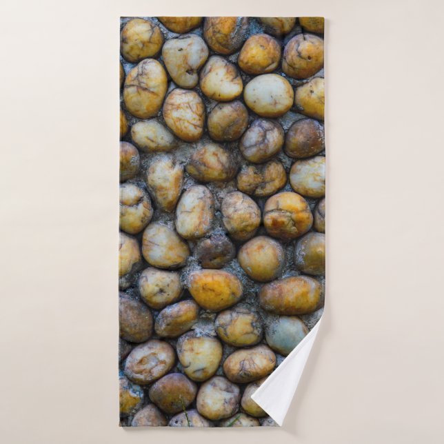 Les sols en pierre de galets, texturesabstra arriè (Serviette de bain)