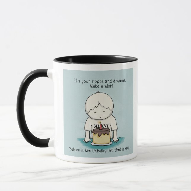 Les souhaits sont des espoirs et des rêves Mug (Gauche)