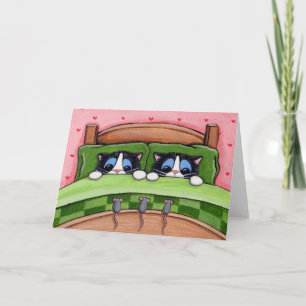 Les souris de lit existent - carte de voeux de