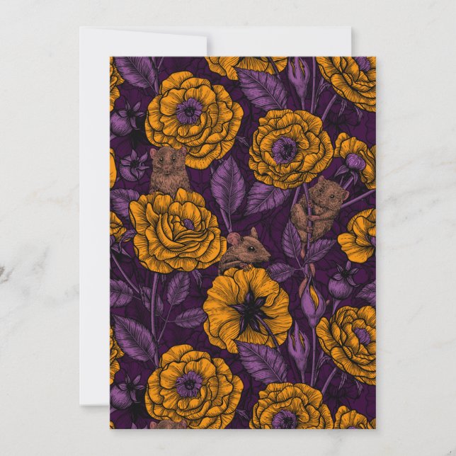 Les souris font la fête en orange et violet (Devant)