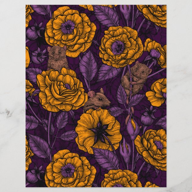 Les souris font la fête en orange et violet (Devant)