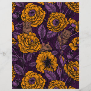 Les souris font la fête en orange et violet