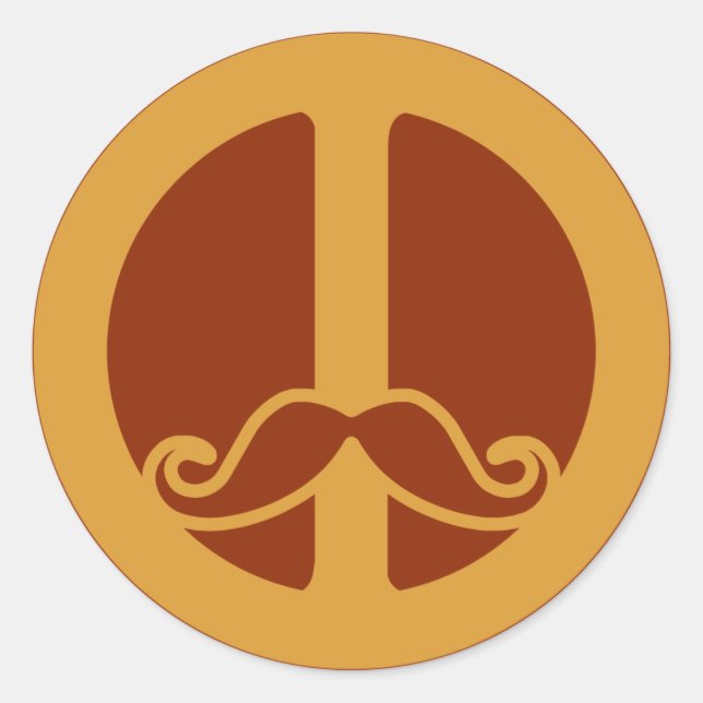 Les stickers Peace Stache (Devant)