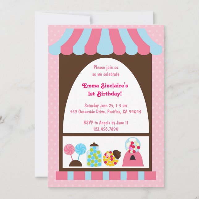 Les sucreries et les friandises Invitation deux (Devant)