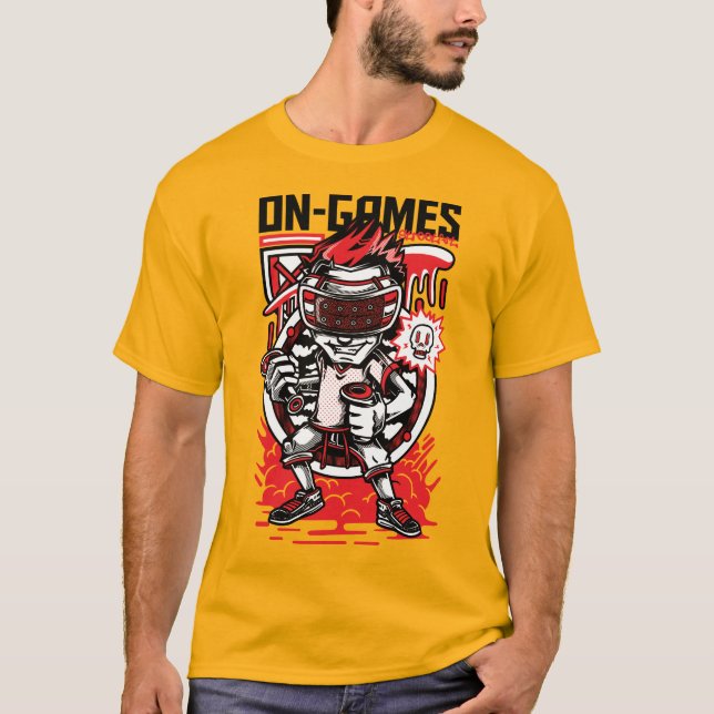 Les Sur-Jeux refroidissent le T-shirt de pièce en (Devant)