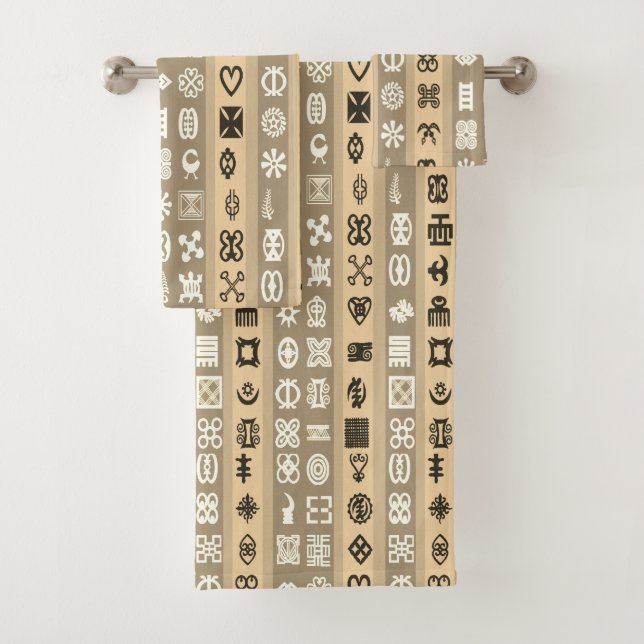 Les symboles d'Adinkra d'Africain ont barré (En situation)