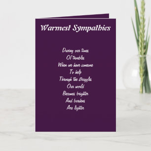Les sympathies les plus chaleureuses cartes de voe