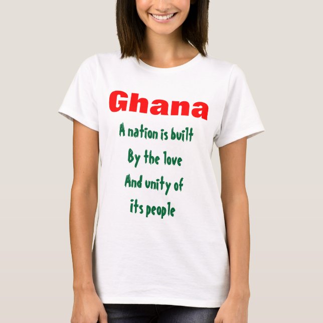 Les t-shirts de l'unité nationale du Ghana (Devant)