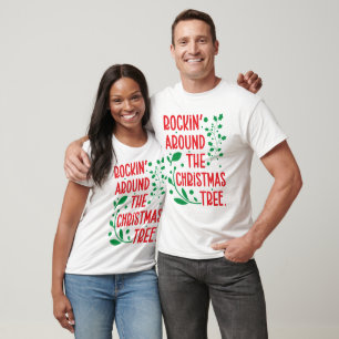 Les T-Shirts De Noël Des Arbres À Rocher
