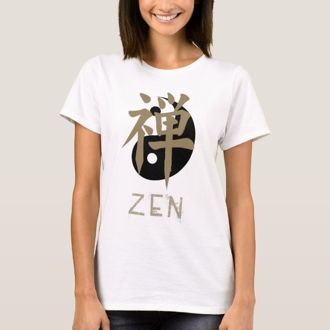 Les T-shirts des femmes de yang de yin de zen (Devant)