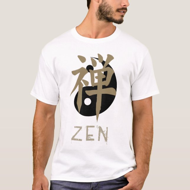 Les T-shirts des hommes de yang de yin de zen (Devant)