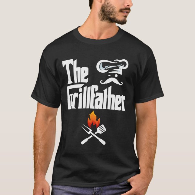 Les T-shirts graphiques The Grillfather Bbq Grill  (Devant)