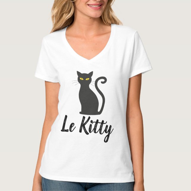 LES T-Shirts LE KITTY, CHAT FRANÇAIS (Devant)