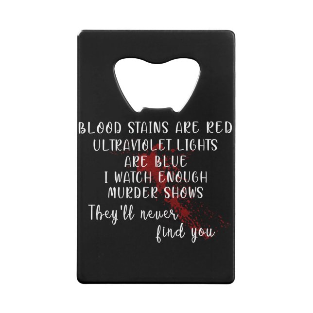 les taches de sang sont rouges, les lumières ultra (Devant)