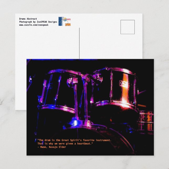 Les tambours font la carte postale Talking (Devant / Derrière)