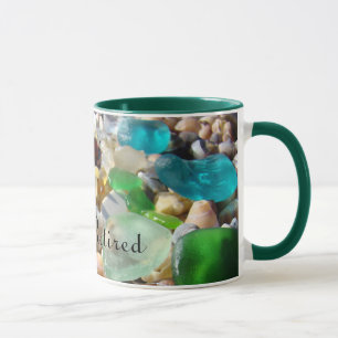 Les tasses de café retirées de Seaglass de cadeaux