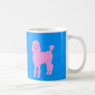 Les tasses roses de caniche ajoutent le nom