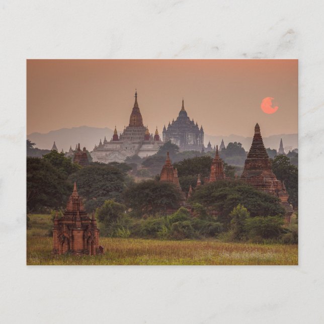 Les Temples de Bagan sur la carte postale du Myanm (Devant)