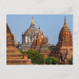 Les Temples de Bagan sur la carte postale du Myanm