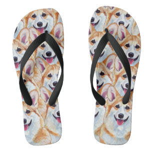 Les tongs d'art de Pembroke Welsh Corgi deviennent