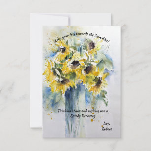 Les tournesols s'améliorent bientôt Carte de voeux