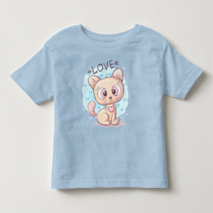 Les Tous Petits Adorables Cute Chat Pour Enfants T-Shirt