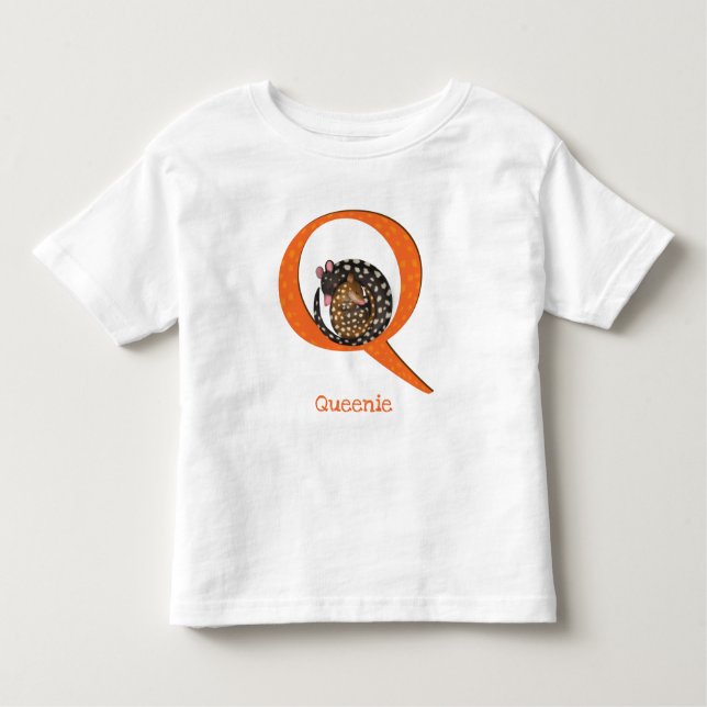 Les Tous Petits Animal ABC Q est pour quoll T-shirt (Devant)