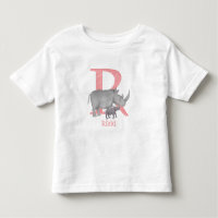 Animal ABC R est pour rhino T-shirt