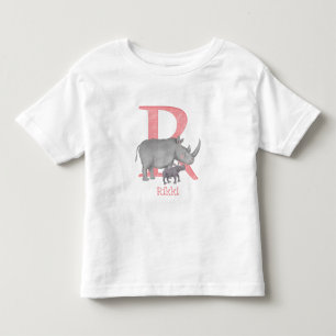 Les Tous Petits Animal ABC R est pour rhino T-shirt