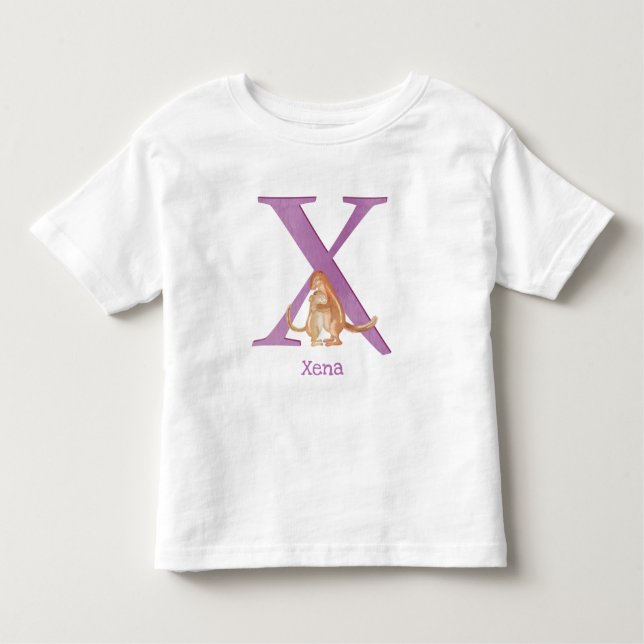 Les Tous Petits Animal ABC X est pour xerus T-shirt (Devant)